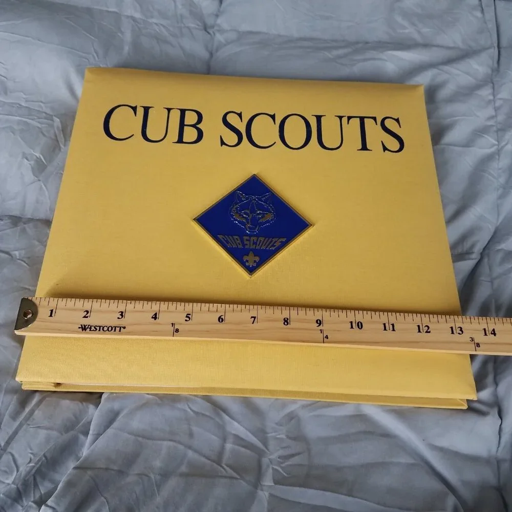 Boy Scouts Of America Cub Scouts Scrapbook Photo Album Yellow Blue Canvas
